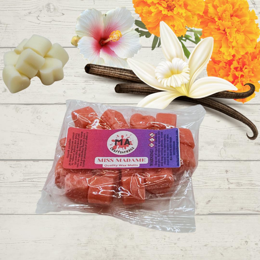 20 x Highly Scented Wax Melts Mini Hearts Handmade, Cruelty Free, Vegan Many fragrances (Coco Madam)