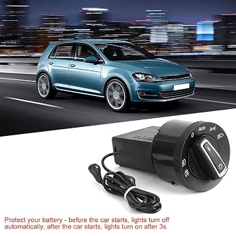 auto Headlight with Sensor - Car Headlight Control Switch, Auto Headlight Lamp Control Switch with Light Sensor Module for MK4 B5
