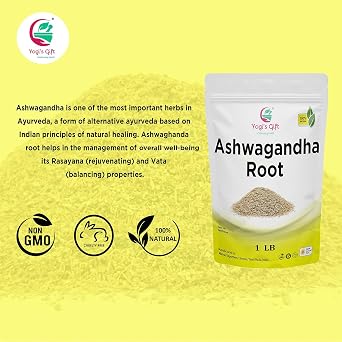 Ashwagandha Root 1lb | Dried Ashwagandha Herb | 100% Naturally Dried | Withania Somnifera | Best Particle Size For Making Tea | by Yogi's Gift