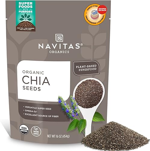 Navitas Organics - Semillas de chĂa bolsa de 16 onzas 38 porciones orgánicas sin OMG sin gluten Navitas Organics - Semillas de chĂa bolsa de 16 onzas 38 porciones orgánicas sin OMG sin gluten