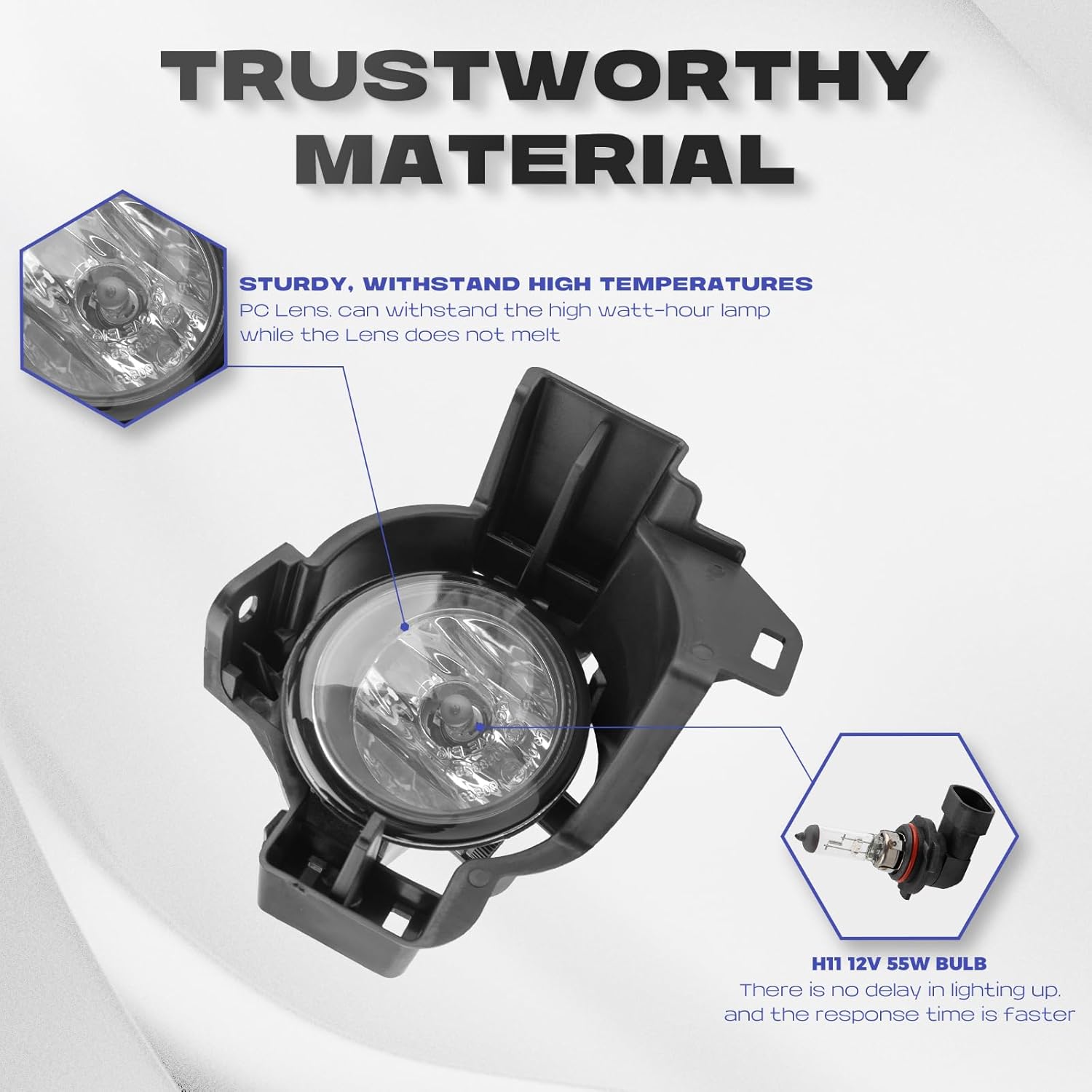 Altima Fog Light 2010 2011-2012 - RP Remarkable Power, Fog Light for 2010-2012 Altima 4DR Sedan Driving Bumper Fog Lamps with Black Cover Wiring Harness& Switch Clear Lens Kit FL7062