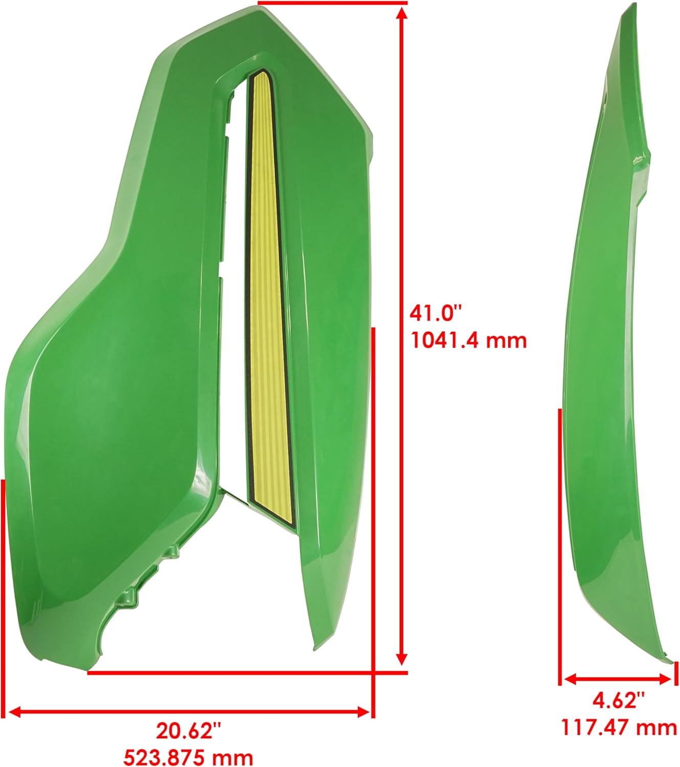 Caltric Right Hood Panel Compatible with John Deere X350R X354 X360 X370 X380 X384 X390 X394 X500 X530 X534 X570 X580 X584 X590