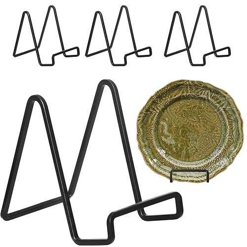 Decolore 4 Pack 4 Inch Black Metal Display Stands