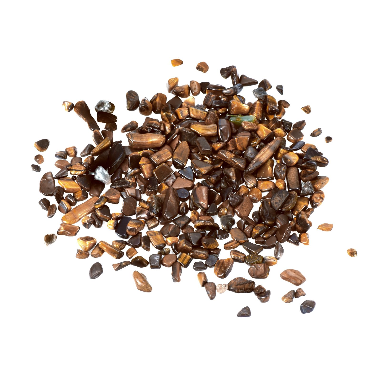 sourcing map 200g/0.44lb 5-7mm Caídas Virutas Piedra, Natural Triturado Cristal Cuarzo Irregular Pulido Piedras Grava Decoración para Acuario Plantas Jarrón Relleno, Marrón