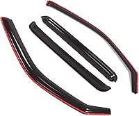 Vista 2 de Tuningpros WD2-528i - Juego de 4 viseras para ventana (en canal), deflector, protector de lluvia, compatible con Honda Ridgeline 2006-2014