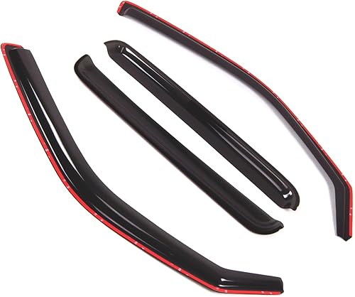 Miniatura 2 de Protector de lluvia para ventana de automóvil  Viseras en el canal Deflectores de ventana lateral  Protectores de lluvia para visera de Windows