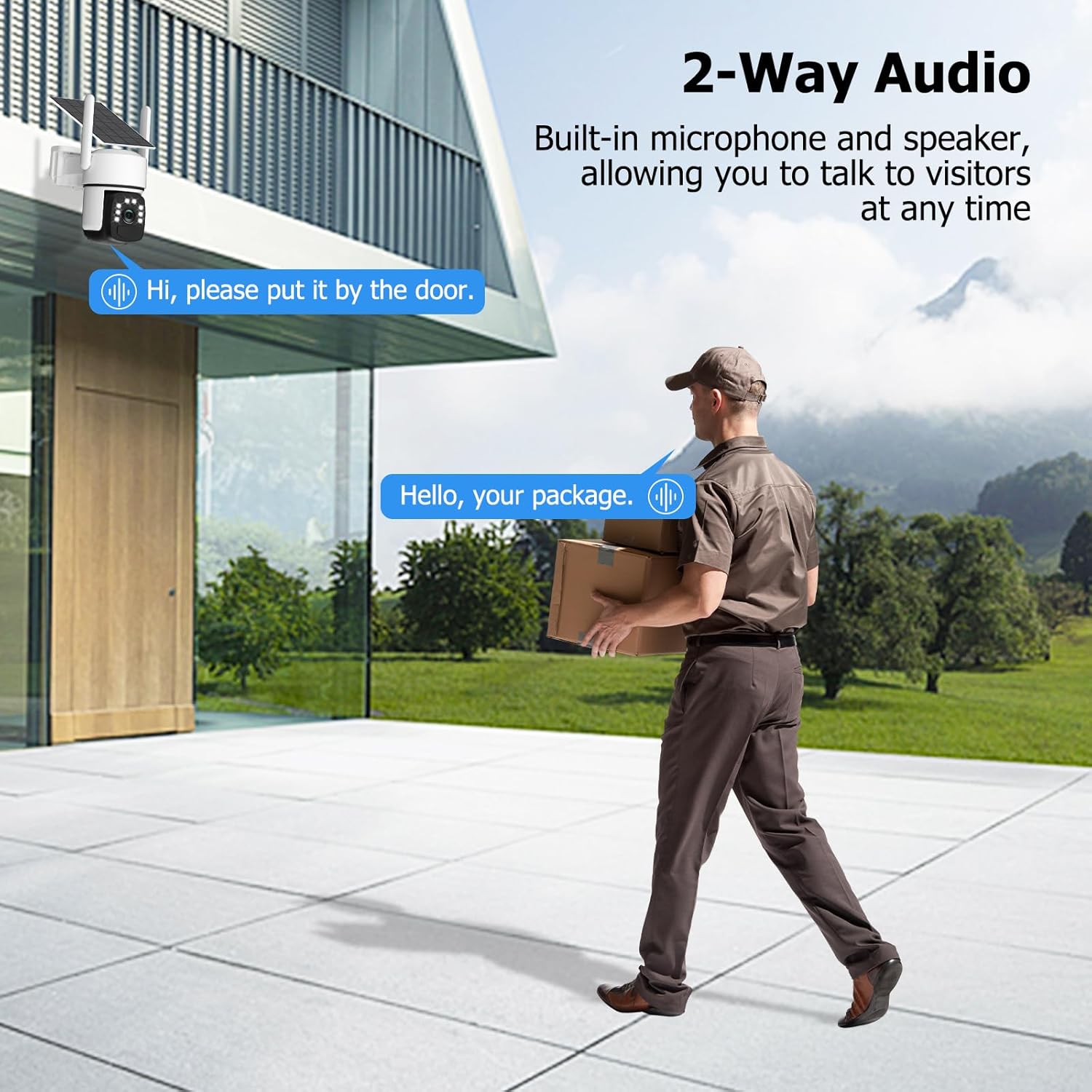 Solar Security Cameras Wireless Outdoor, 2 Cam-Kit, 4MP Home Security System with Color Night Vision, 2.4G & 5G WiFi, 360° Pan & Tilt, 64GB Local Storage, No Subscription, Motion Detection, Spotlight - Image 9