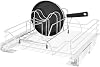 Rev-A-Shelf Drop-in Pot and Pan 5730 Series Organizers, Standard, Chrome