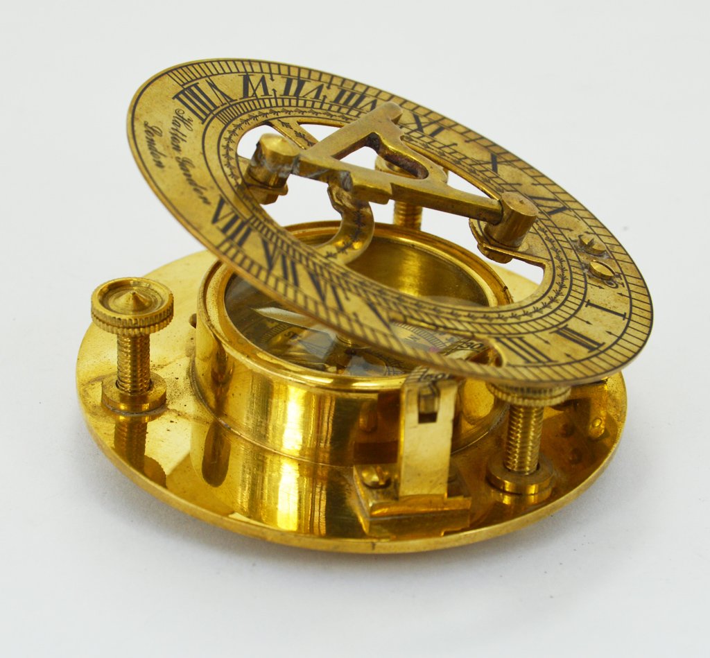Marine Sundial Brújula Gilbert & Sons London Vintage Collectible