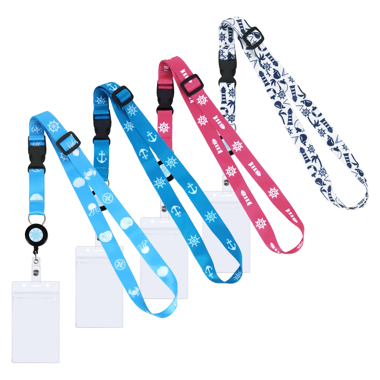4 PCS Cruise Lanyard with Card Holder