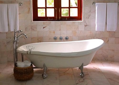 Miniatura 5 de SENTO - Juego de 3 manijas para bañera y ducha para grifos centrales de latón, 10L-11H, 10L-11C, 10L-13D, fácil instalación, metal resistente, negro