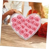 Vista 4 de Cabilock Caja de flores en forma de corazón Florero de acrílico florero de mesa Centro de mesa Maceta de acrílico transparente vitrina de acrílico