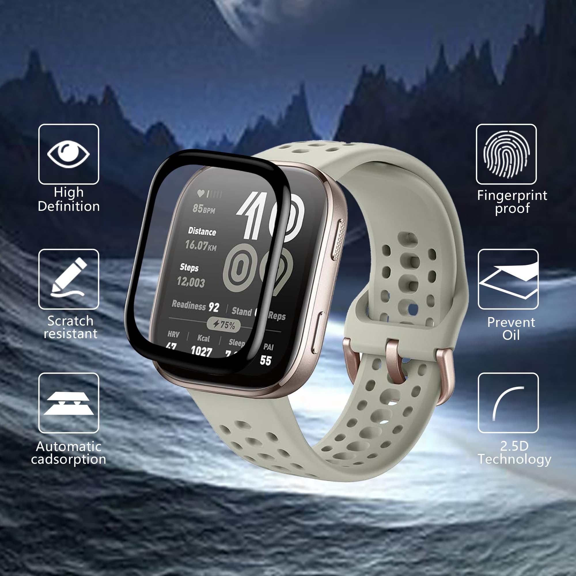 Teenrpov Pellicola Protettiva per Xiaomi Redmi Watch 3, 3 Pezzi Anti Graffio Soft Film [Non Vetro Temperato], per Xiaomi Redmi Watch 3 3D Flessibile Anti-Impronte Protezione Schermo