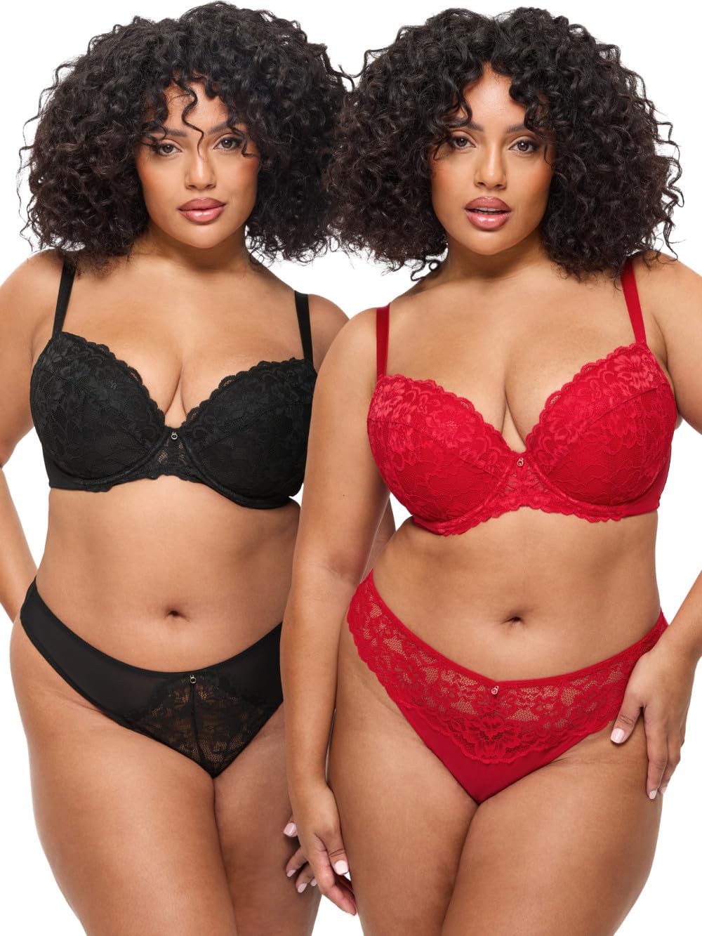 Ann Summers Sexy Lace Padded Plunge 2 Pack, Multi, Size 36G, Women