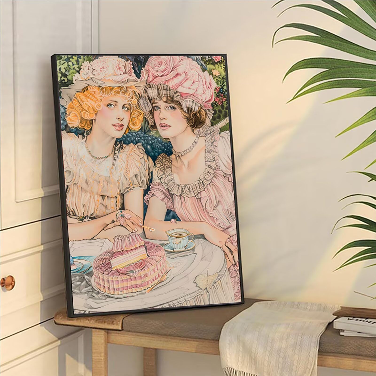 AIRDEA Gatto Diamond Painting, Fiore colorato Diamond Painting Kit Completo, Diamantini Crystal