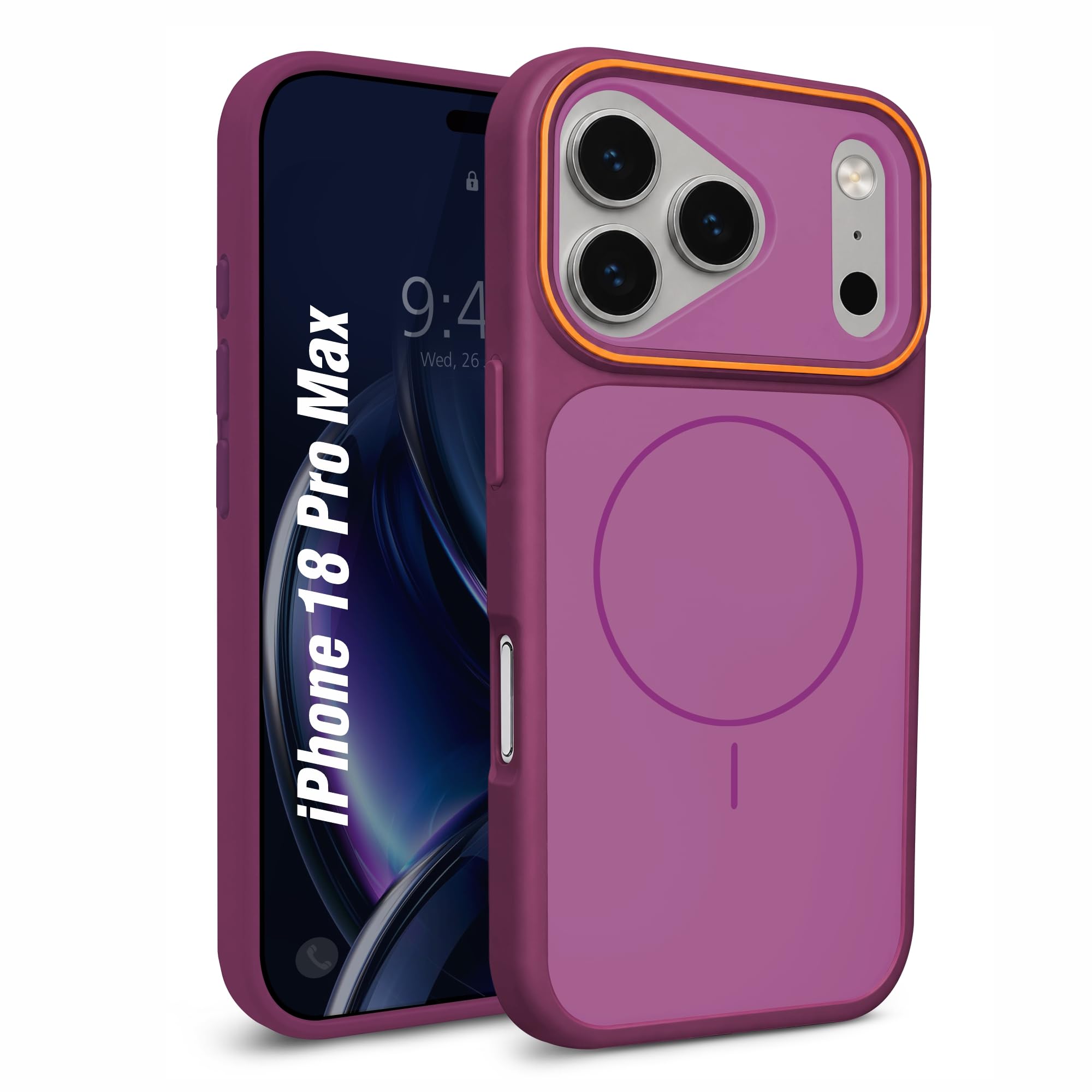 AIBEX Magnetic Compatible for Apple iPhone 18 Pro/Apple iPhone 17 Pro– Slim Protective Back Cover with Camera Lens Protection, Strong Magnetic Support, Anti-Slip Grip, Military Grade (Grey) — Amazon image 15