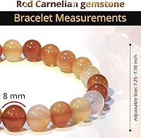 Vista 130 de Pulsera de turmalina negra, pulsera de cristal curativo natural para mujeres y hombres, pulsera de cuentas redondas de 0.315 in para espiritual