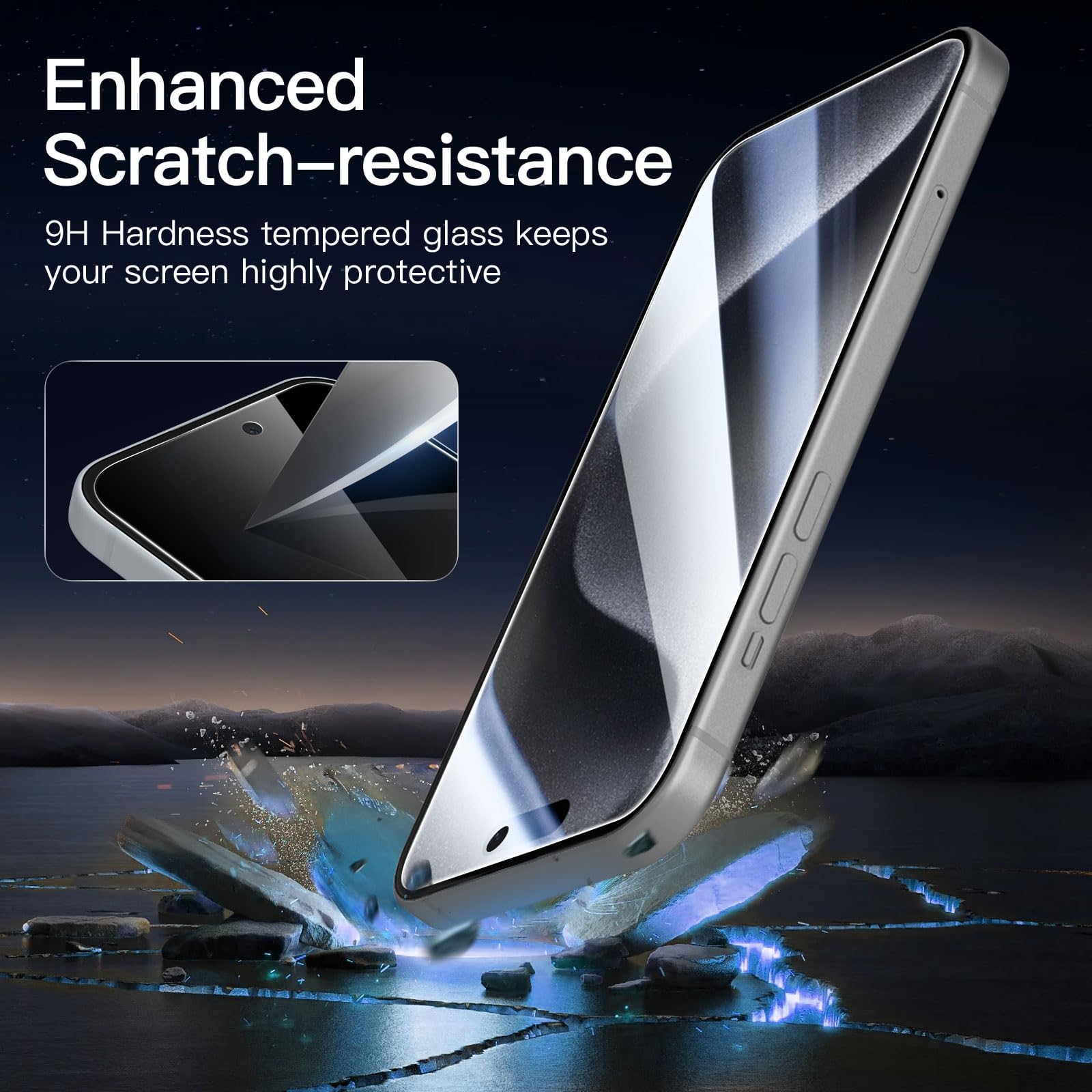 NEW'C 3 Sztuki, Prywatność Ochraniacz Ekranu dla iPhone 15 Pro (6,1 cala), Antyszpieg Folia ochronna ze szkła hartowanego,Zrównoważony Kąt Prywatności 28 Stopni- Zawiera narzędzie ułatwiające montaż