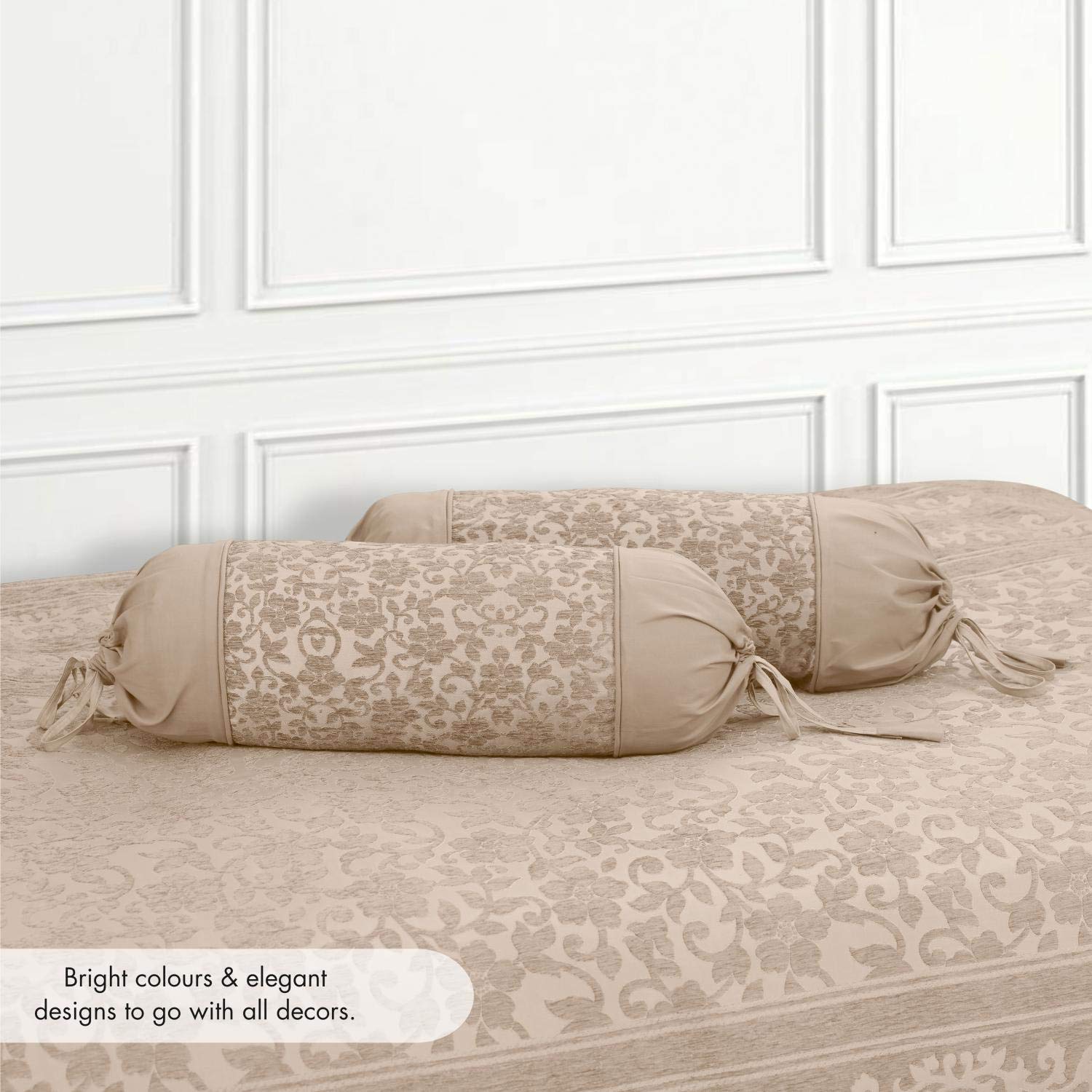 Victor Coral Print Diwan Set - Beige -3