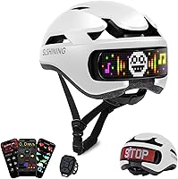 Vista 11 de Bike Helmet, Bicycle Helmets with Light, 360° High Visibility LED Display, Lightweight Adjustable Mountain Bike Helmet with Turn Signals, Smart APP