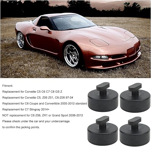 Miniatura 2 de Aramox 4 almohadillas de goma, almohadilla de soporte de punto de gato de goma, repuesto para C5 C6 C7 C8 GS Z