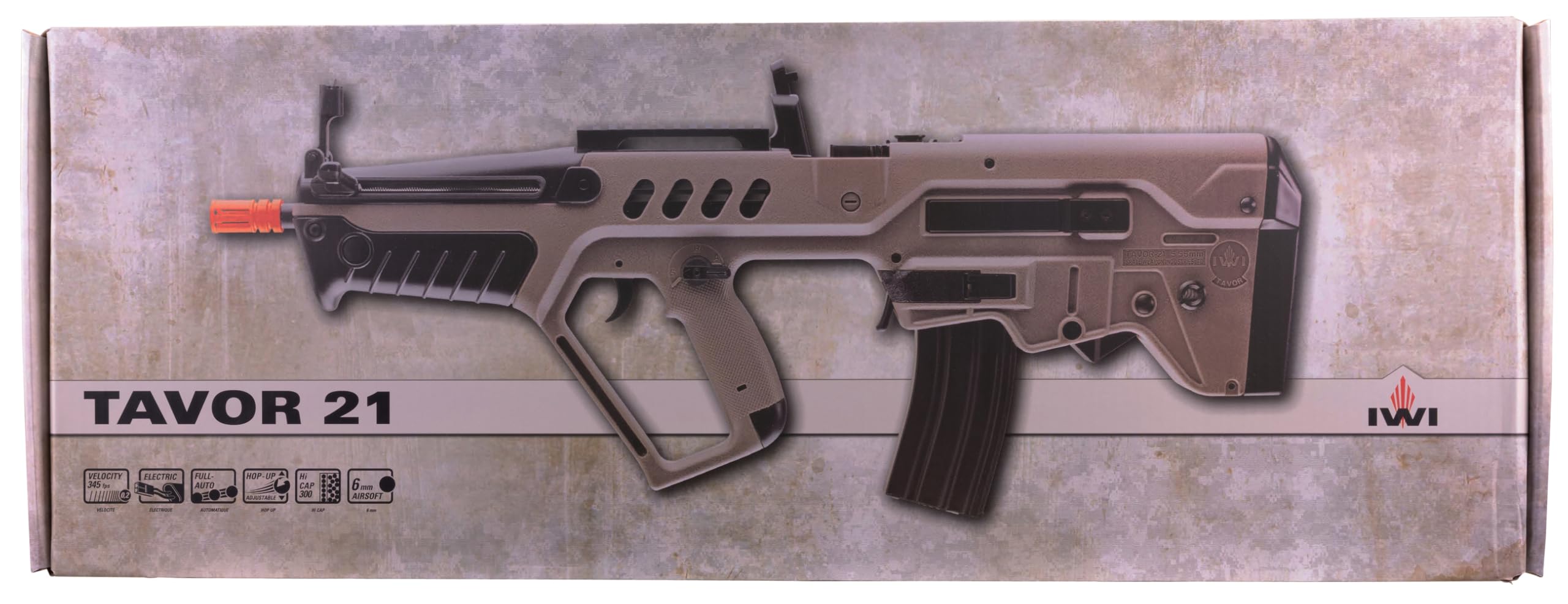 Amazon.com : umarex tavor 21 aeg airsoft rifle, desert tan airsoft