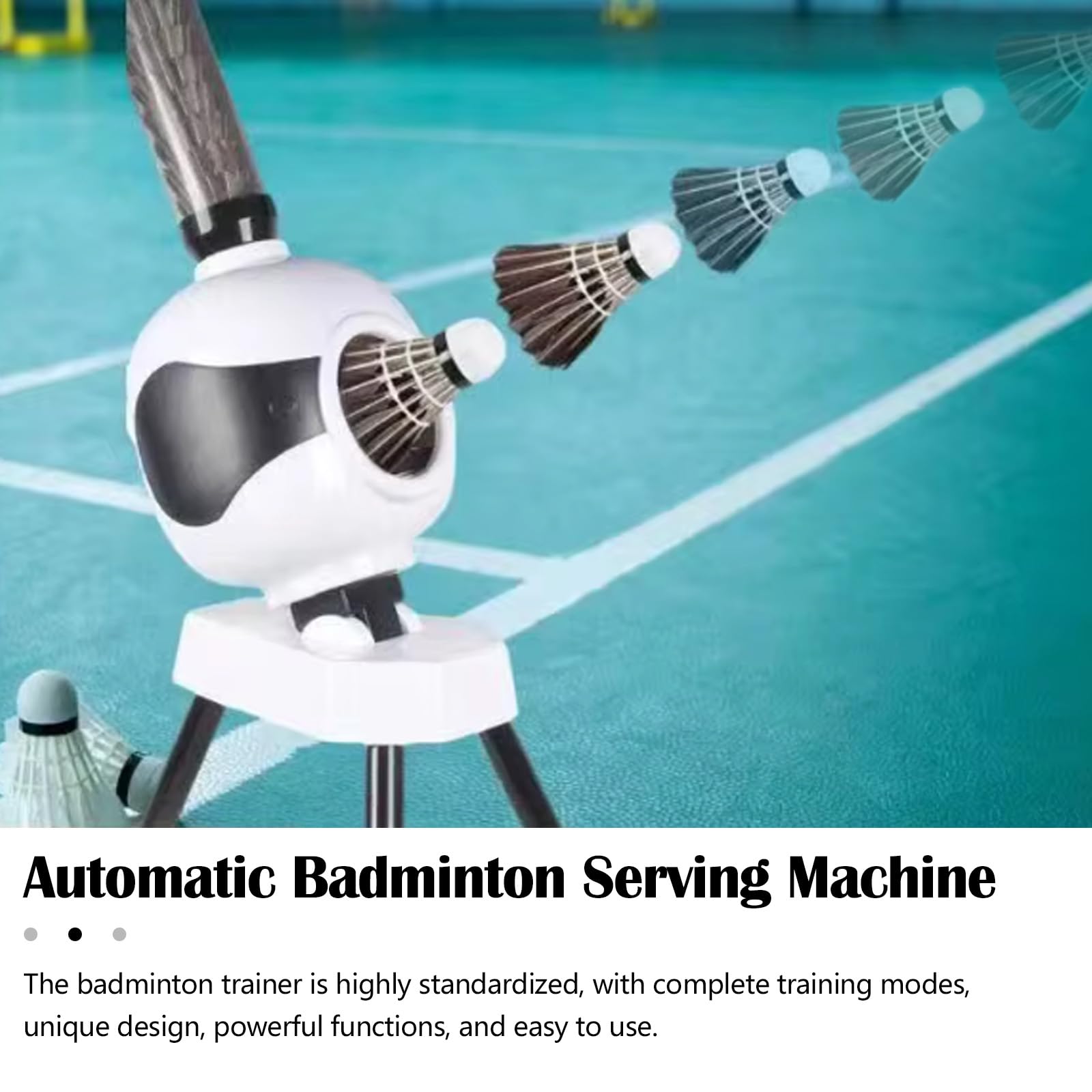 Macchina per Servire Badminton, Macchina per Allenamento per Badminton Macchina per Servire Volano mit 6 Badminton Macchina per Palline da Badminton per Allenamento Solista, Capacità di 20 Palline