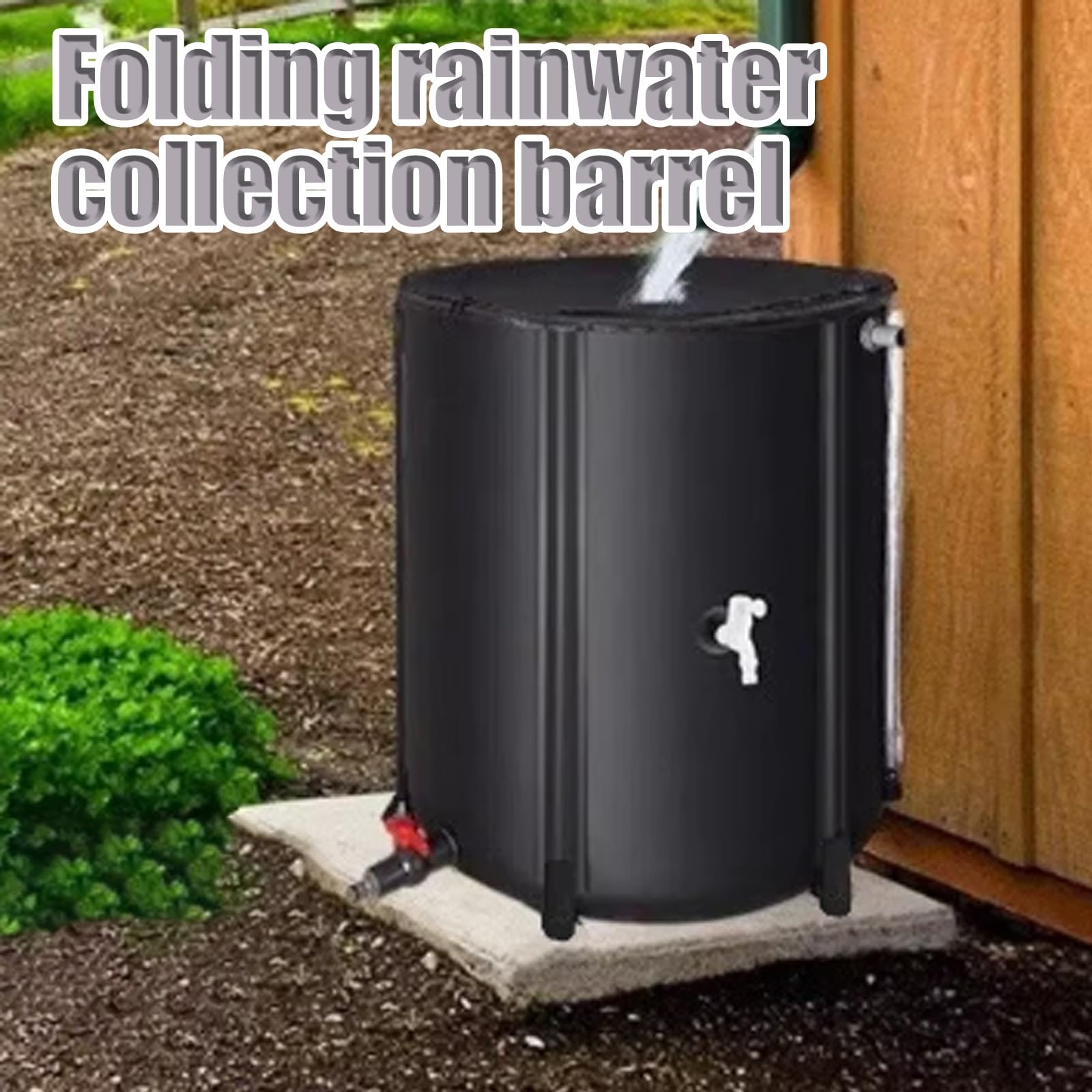 Tanque de Almacenamiento de Agua para Exteriores Rain Barrel de 380 l con Filtro, Sistema portátil de recolección de Agua de Lluvia para riego y Almacenamiento de Jardines (Verde)