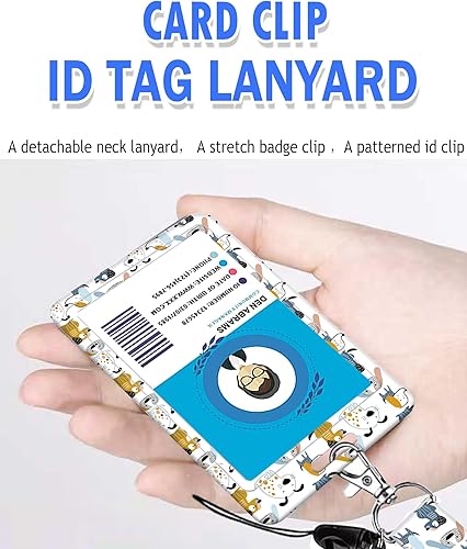 Miniatura 5 de BLOCIT Cordones para insignias de identificación y llaves, divertido carrete de insignia retráctil con clip, soporte para insignias de