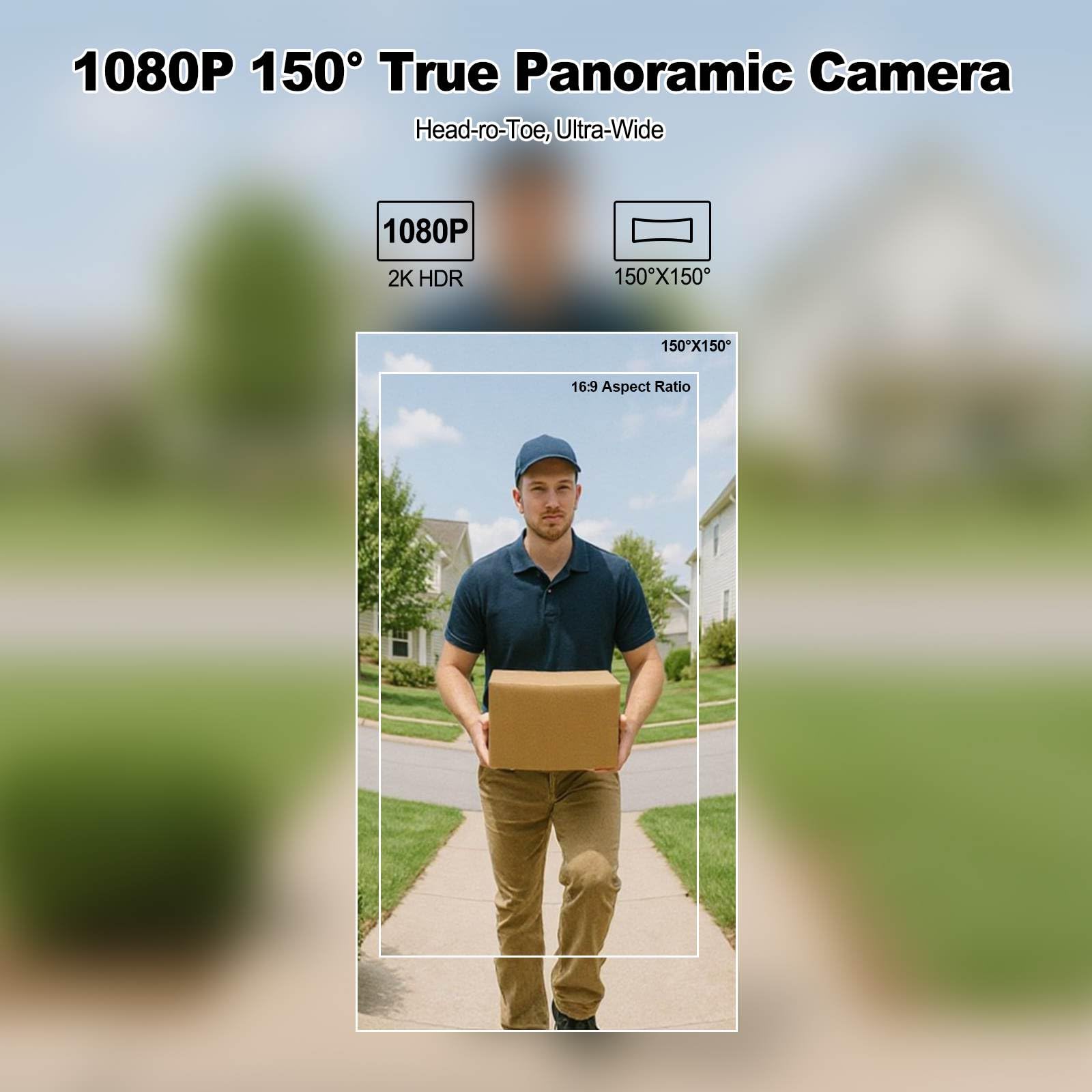 S500 Video-Smart-Schloss, schlüsselloses Türschloss mit Kamera, Fingerabdruck-Smart-Schloss, Touchscreen-Tastatur, integrierter WLAN-Riegel für Haustür, App-Fernbedienung, automatische Verriegelung