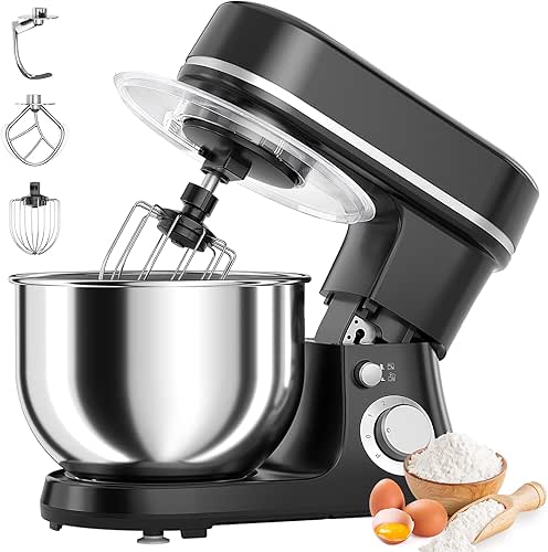 800W Stand Mixer with 5.3QT Bowl, 6-Speed with Pulse Electric