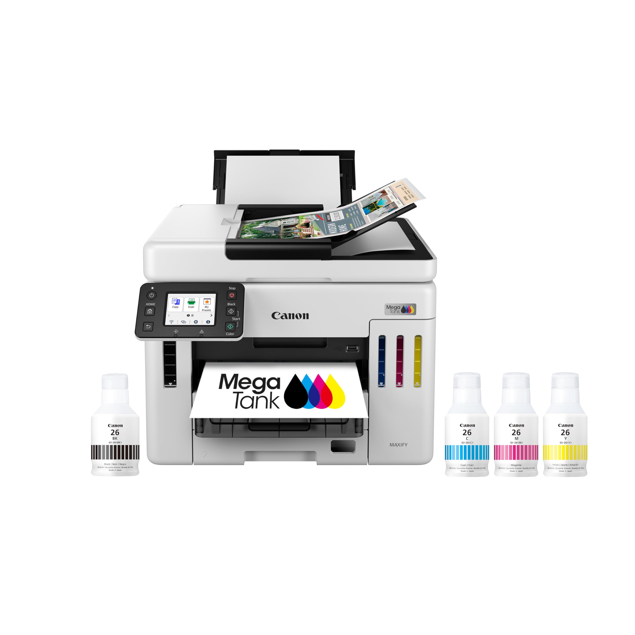 Canon Megatank GX7120 Wireless All-in-One Printer, Print, Copy, Scan and Fax with 2.7