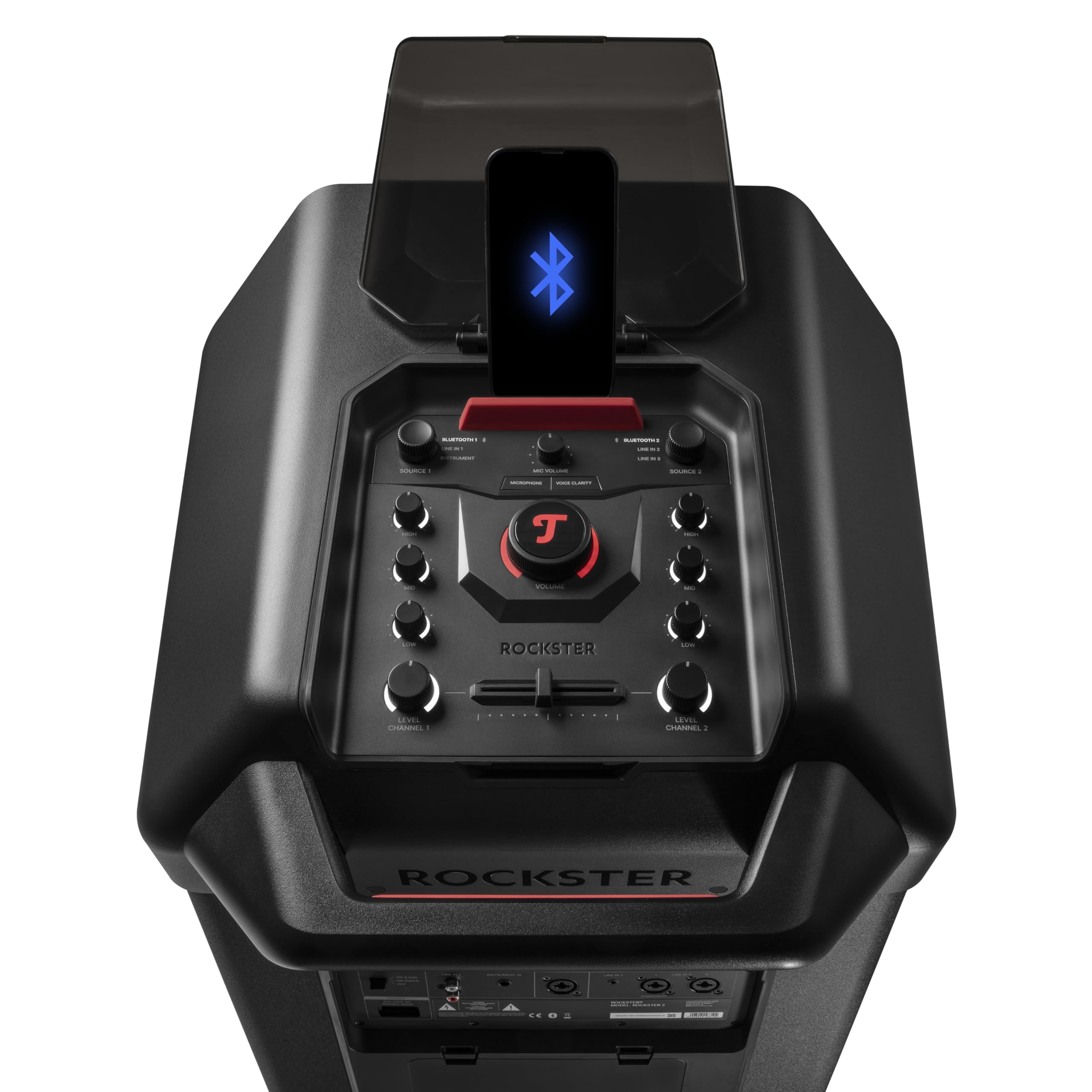 Teufel ROCKSTER 2 - Großer Bluetooth Lautsprecher - Mobiles Event Sound System mit Rollen, 440 W, mit Langer Akkulaufzeit, 380 mm Tieftöner, Schnellladefunktion, Robust Party Speaker
