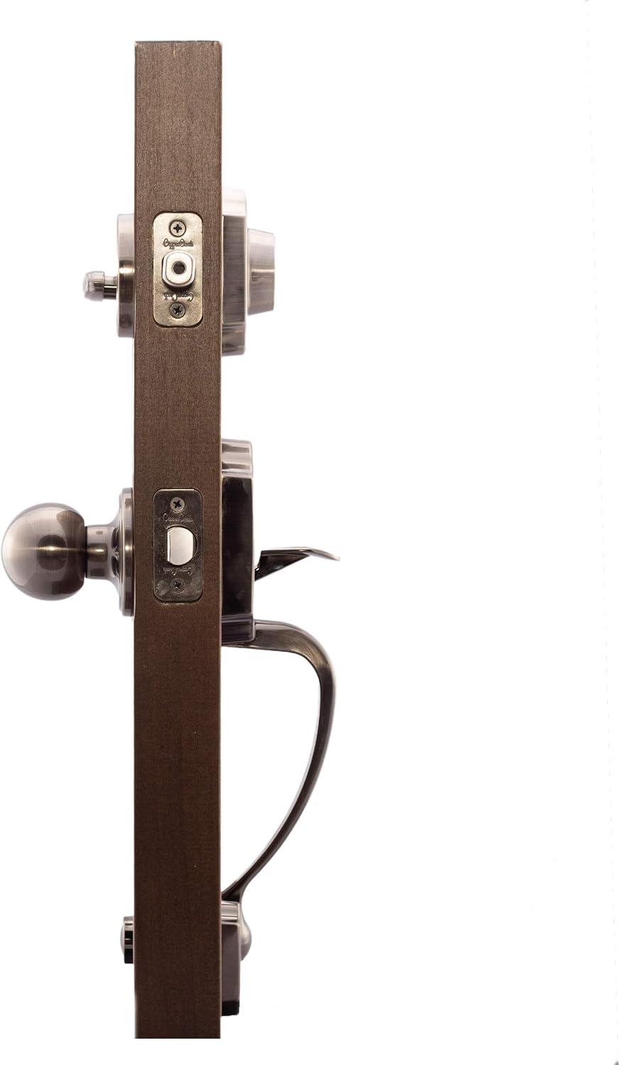 Copper Creek HZ2610XBK-AN Heritage Front Entrance Handleset in Antique Nickle with Ball Knob Interior