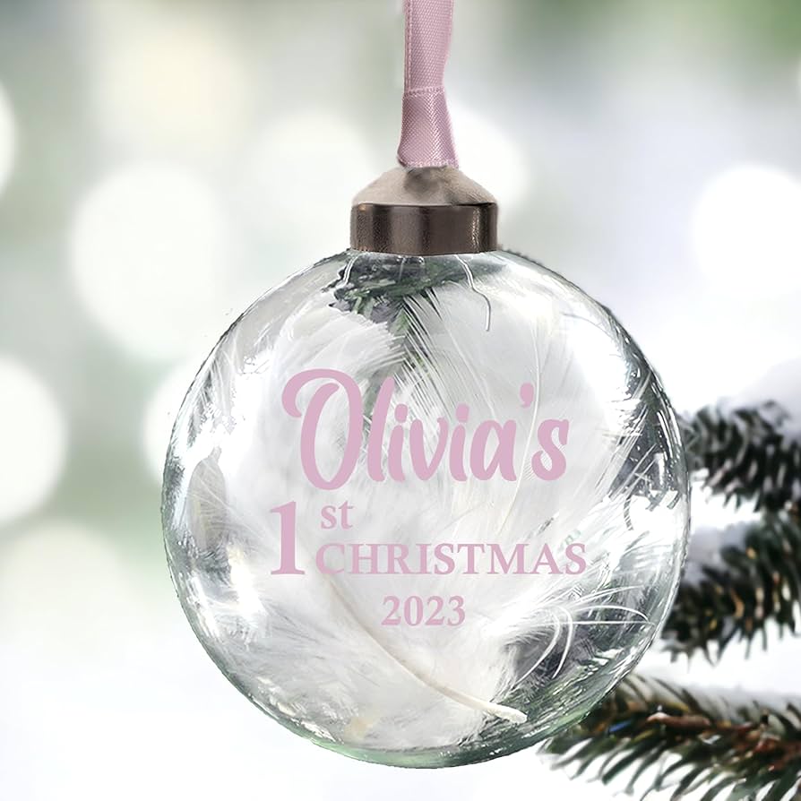 Personalised first christmas tree decorations Clearance