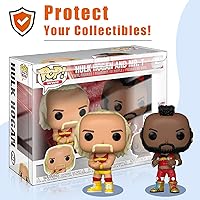 Vista 5 de Funda protectora de plástico transparente para figuras Funko-Pop, funda protectora compatible con Funko Pop, paquete de 2 cajas de figuras, paquete