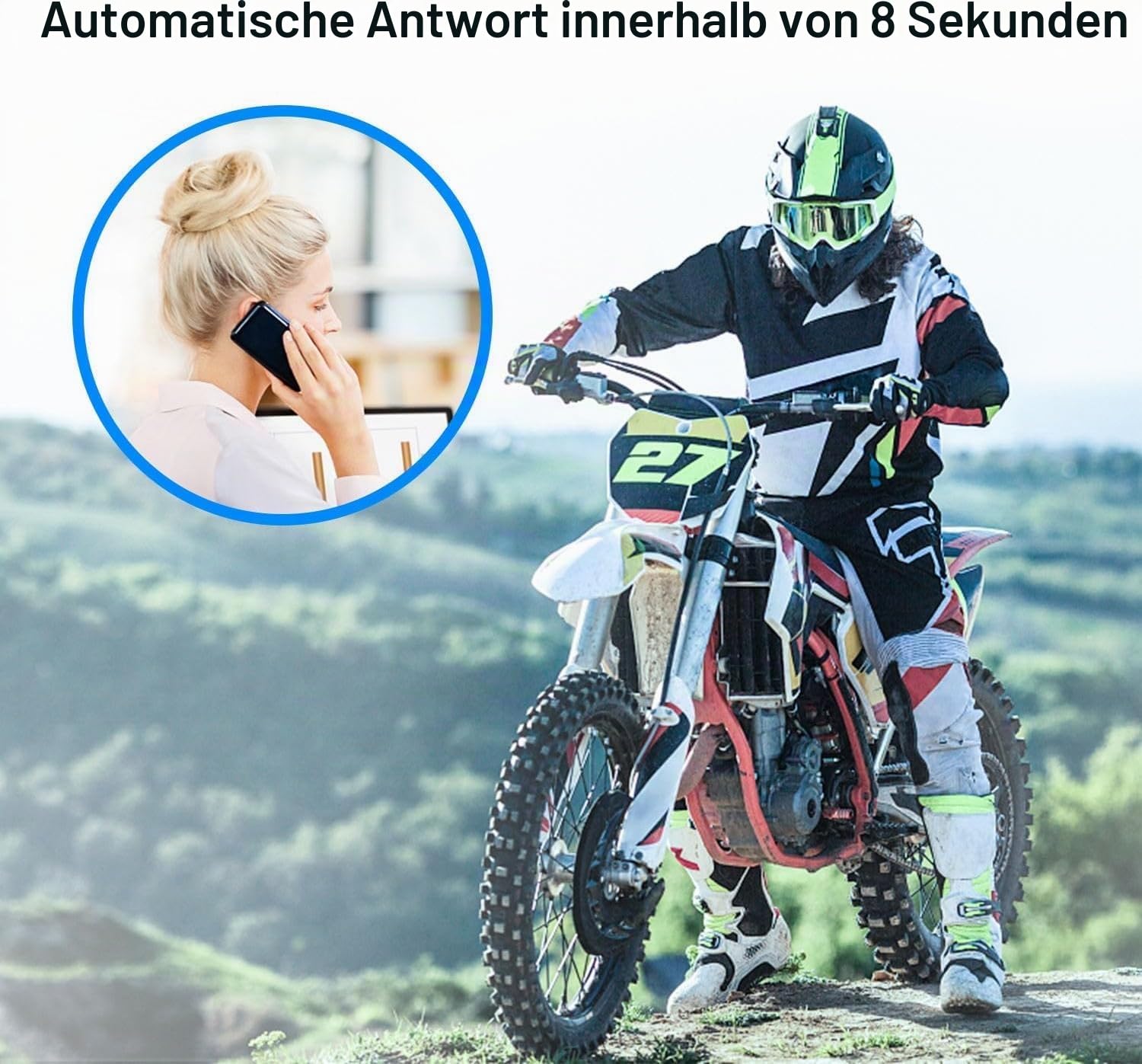 EJEAS E1+ Bluetooth Motorradhelm-Headset, Bluetooth 5.1 Wasserdichter Motorradhelm-Kopfhörer mit Geräuschreduzierung, für Skifahren, Klettern, Reiten, EUC-Manipulator-kompatibel
