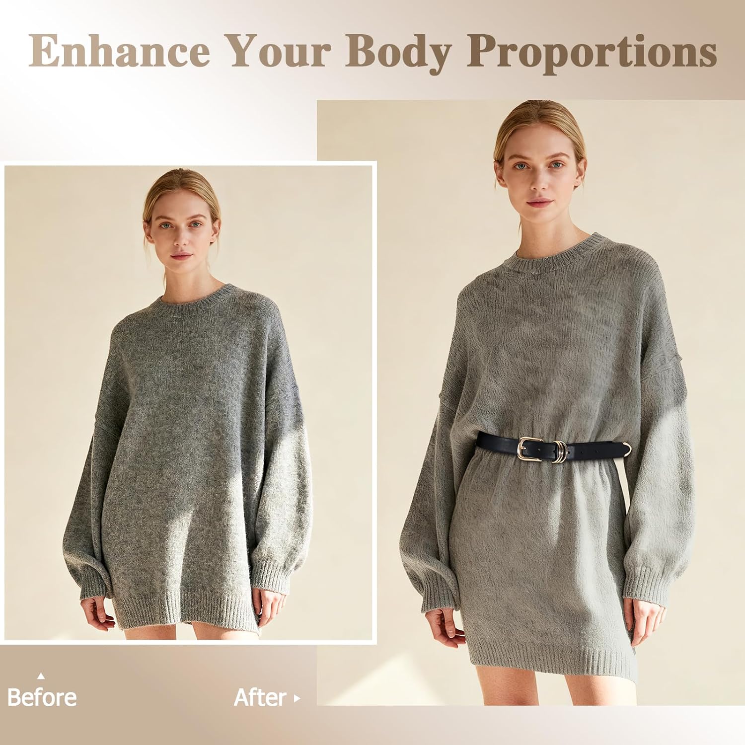 Belts for Women with Gold Buckle Faux Leather Women's Belts Fashion Casual belts for jeans - Image 6