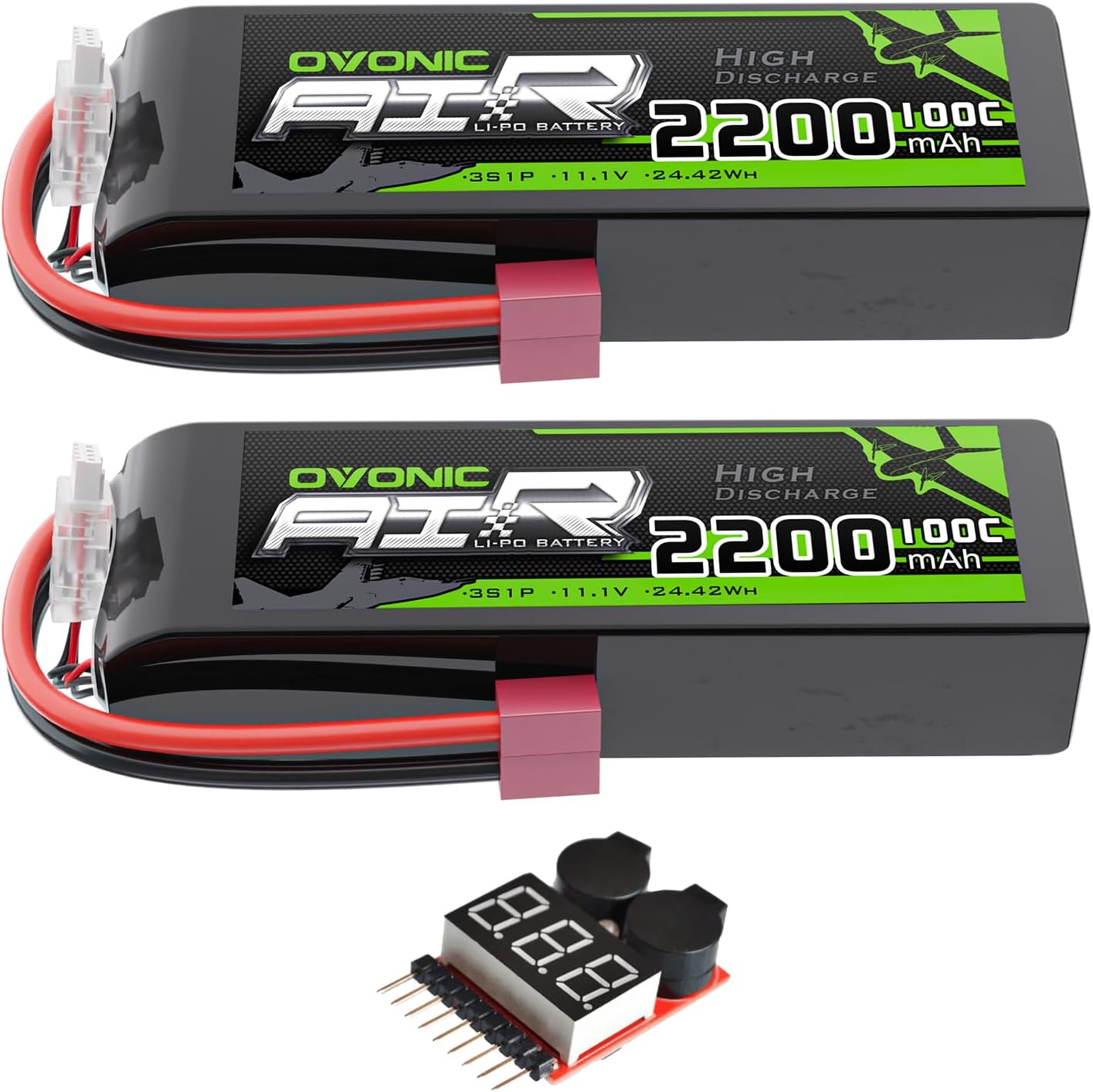 OVONIC 3S Lipo Akku 50C 5000mAh 11.1V LiPo RC Akku mit XT60-Stecker für RC Auto Boat Truck Heli Flugzeug Quadcopter Hubschrauber Multi-Motor Hobby DIY Teile EIN zusätzlicher TRX-Stecker(2 Packs