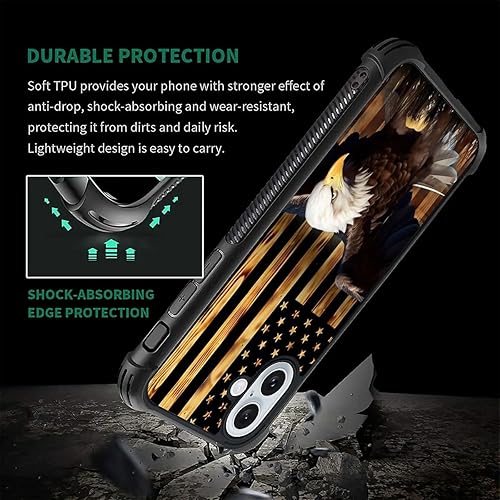Vista 680 de Funda compatible con iPhone 13 Pro, diseño de patrón para iPhone 13 Pro, fundas para mujeres y niñas, Betsy Ross 13 estrellas de madera con bandera