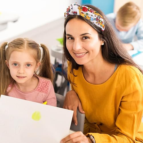 Vista 52 de Diadema para profesora, diadema anudada con perlas de cristal para mujer, lindo libro, para enseñar, adornado con nudo superior, regalos
