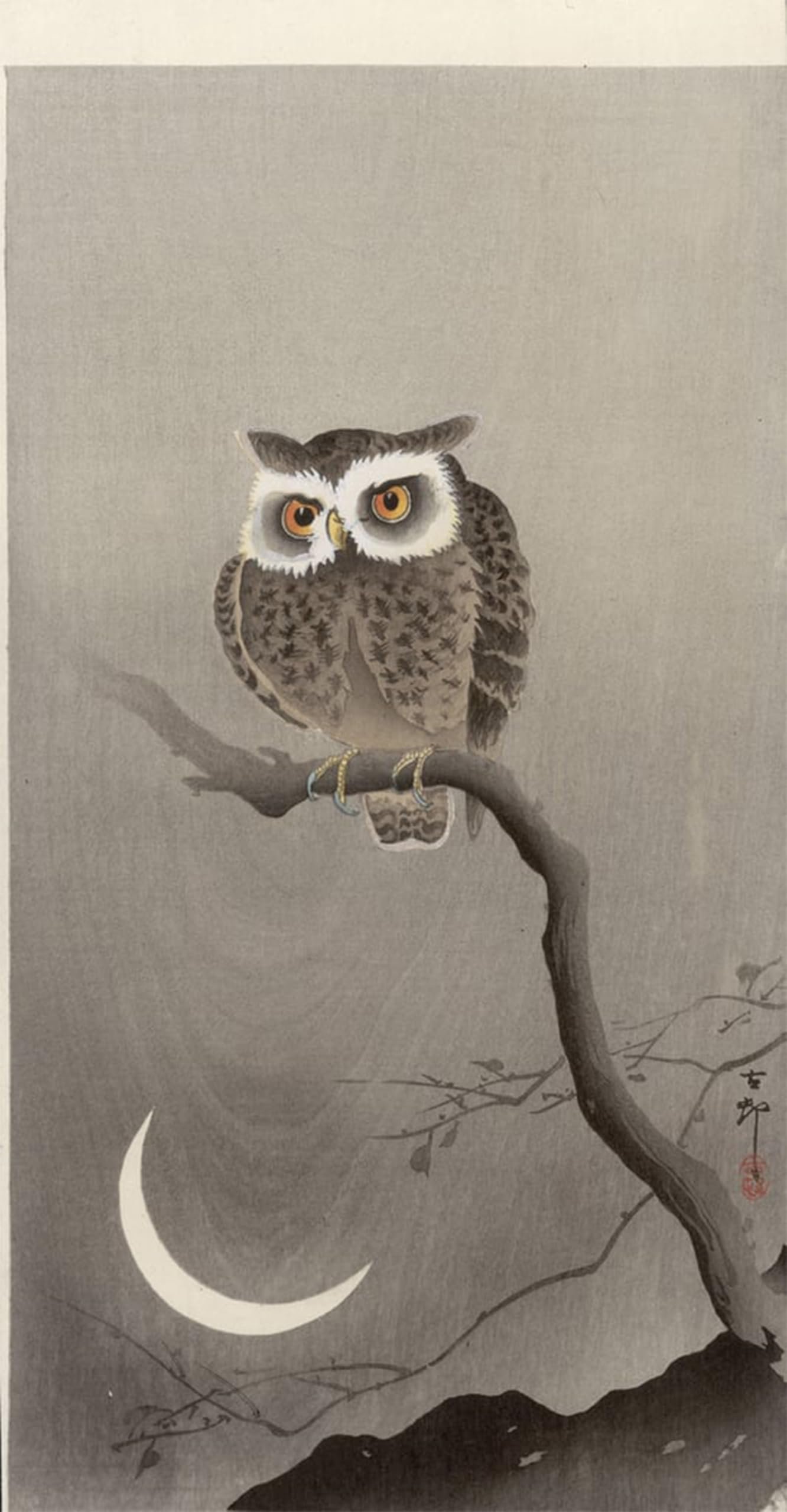 Affiche de Arts aigrettes Ohara Koson pour habiller un grand mur vide de salon