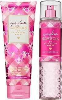 Bath & Body Works Gingham Gorgeous Fragrance Mist and Body Cream Bundle, Long-Lasting Fragrance Spray, Nourishing Body Cream for Dry Skin, Instant Moisturization, Dermatologist-Approved