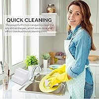 Vista 7 de Paquete de 100 gomas de borrar de esponja mágica, espuma de melamina, almohadillas de cocina resistentes antiarañazos, esponjas multifuncionales