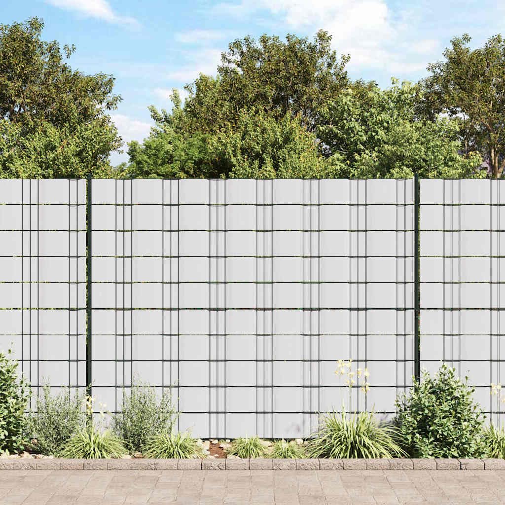 vidaXL Panel de Valla Jardín Patio Exterior Barrera Cercado Rollo Pantalla Privacidad Decorativa Cerca Tira Duradero de PVC Blanco 70x0,19 m