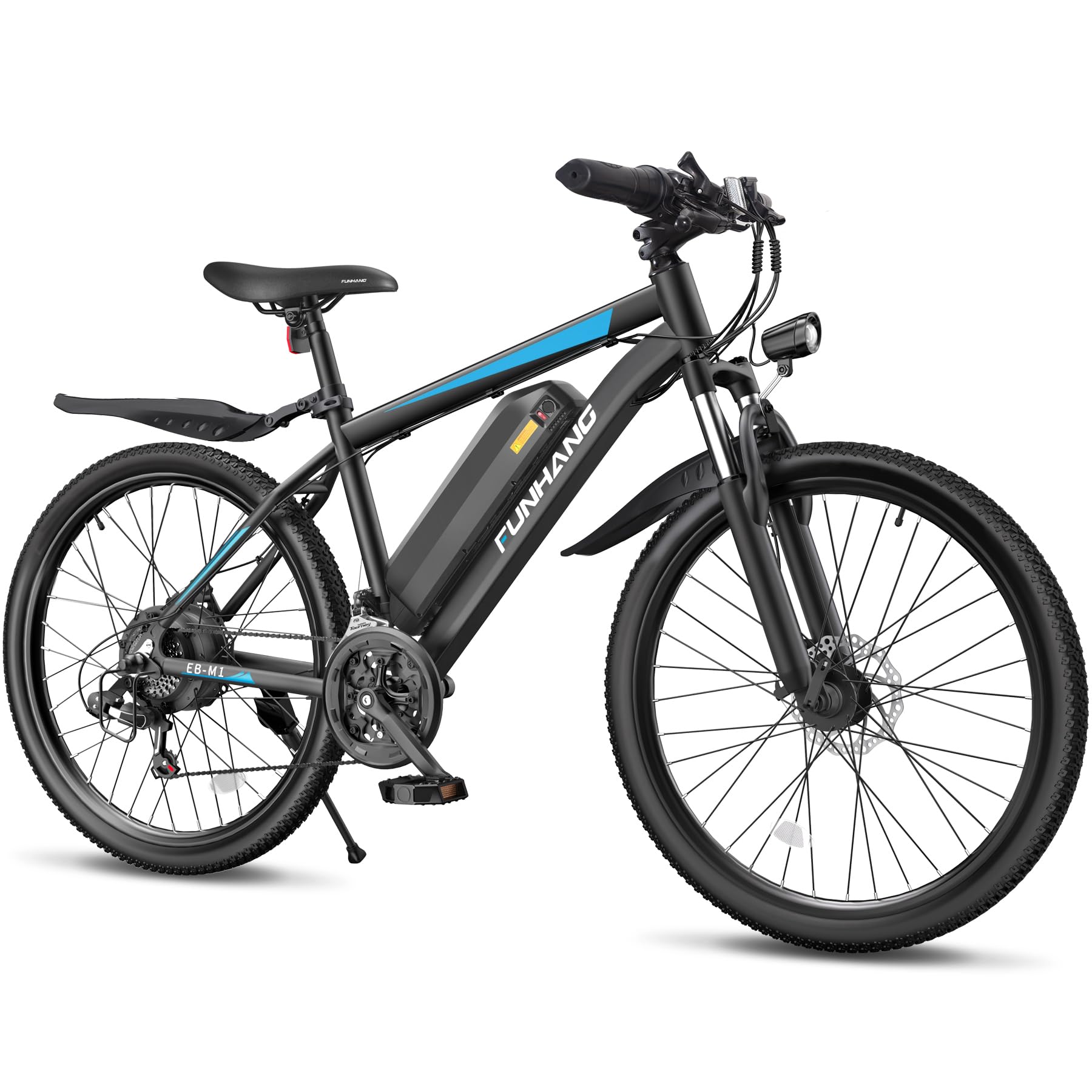 Amazon.com : Funhang Electric Bike for Adults, 1000W Peak Ebike, 50Miles  20MPH Electric Mountain Bike, 26" Adult Electric Bicycle with 48V Removable  Battery, Fenders,7 Speed, Front Suspension, UL 2849 Certified : Sports