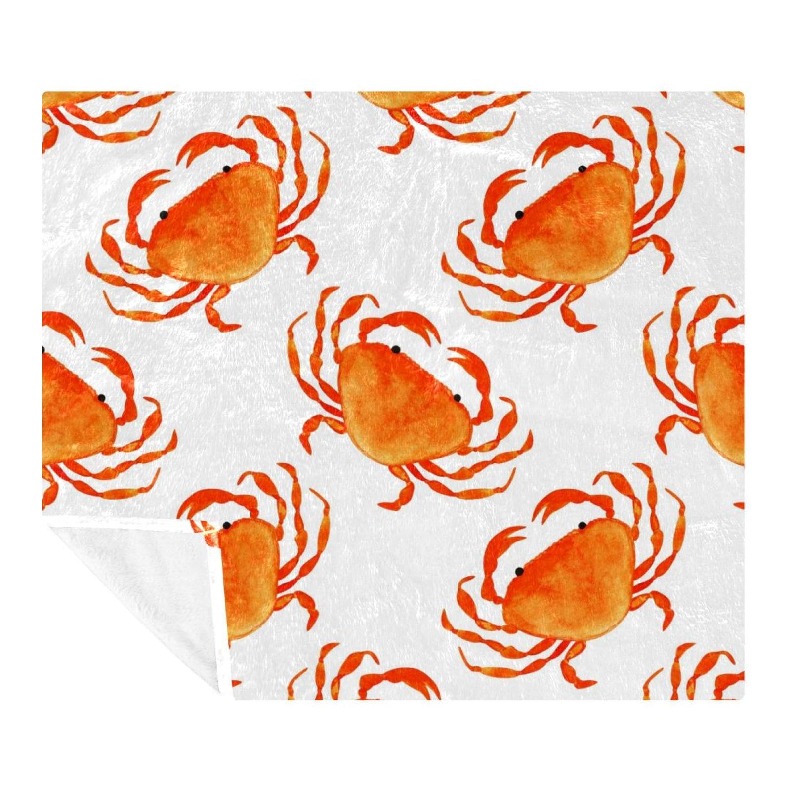 Couverture polaire crabe 150x130 cm en microfibres pour lit et canapé