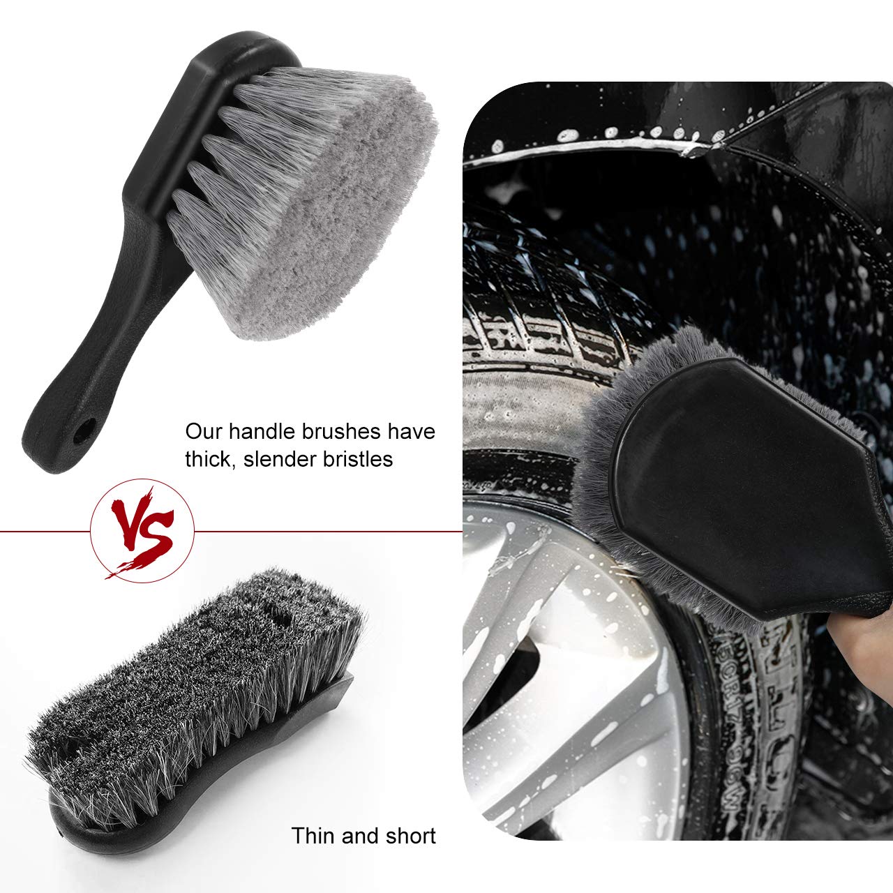 Outil De Nettoyage De Brosse Conique De Jante De Roue De Voiture De