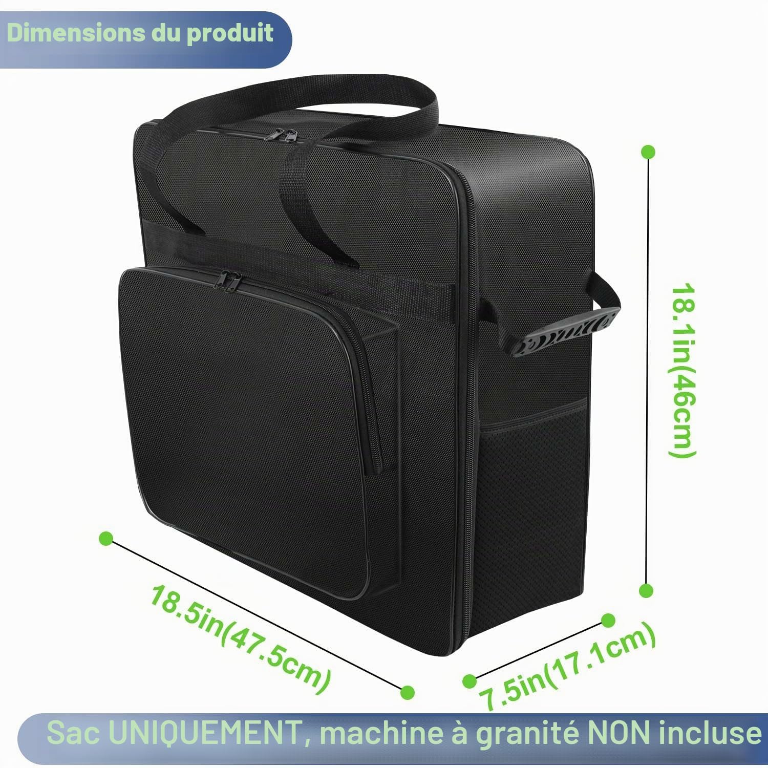 AF-WAN Sac de transport pour machine Ninja SLUSHi FS301EU/FS299/FS301CEU – Boîte portable avec ouverture avant et poche pour accessoires