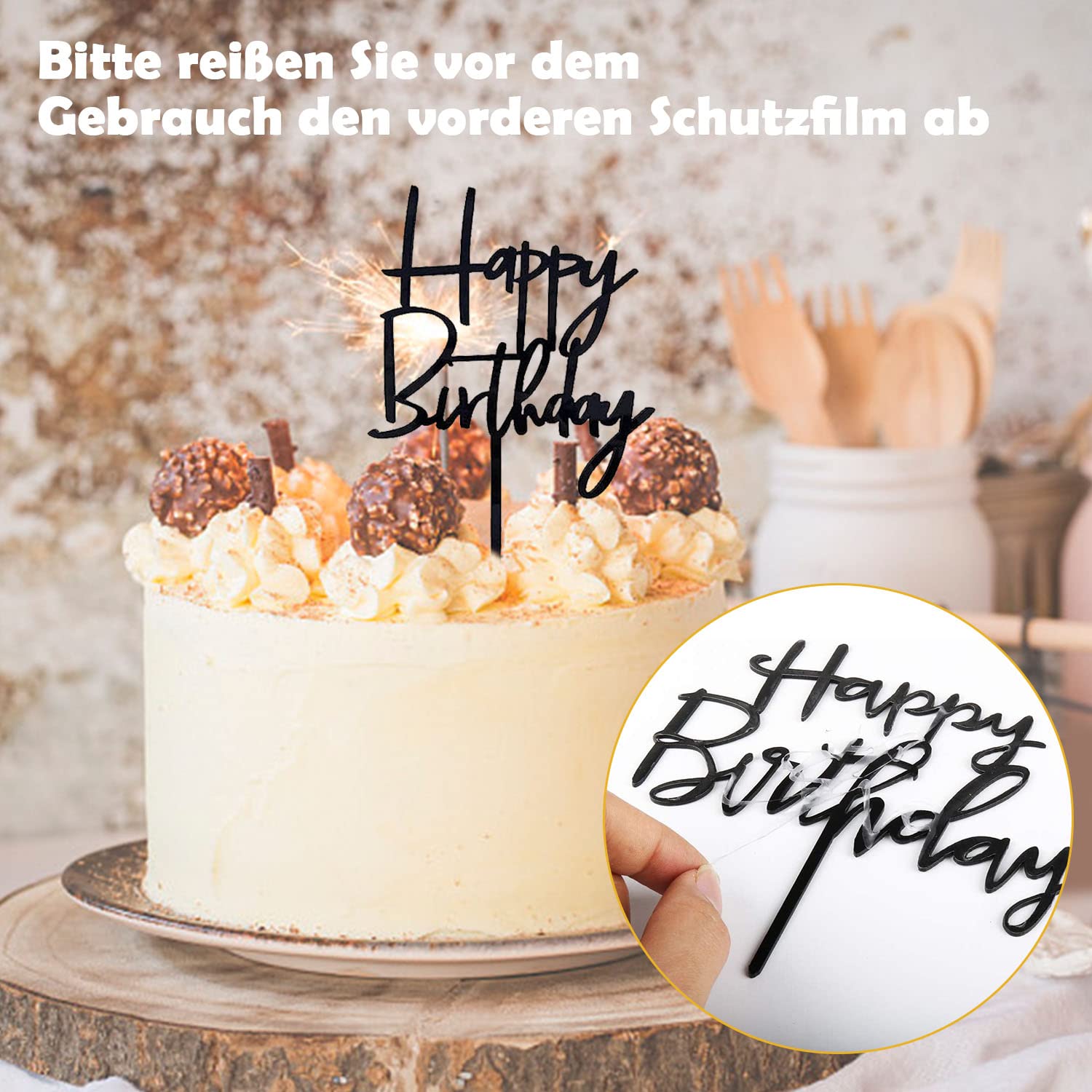 Bedankjes taart versierd met spenen op spiegeltjes - Huwelijks Accessoires